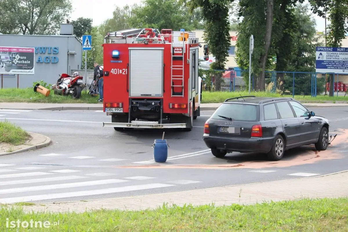 Pojazdy zderzyły się na skrzyżowaniu ulicy Dolne Młyny z ulicą Wróblewskiego