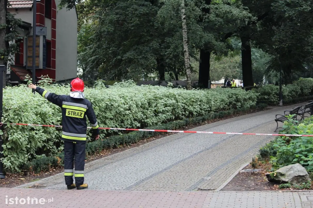 Pocisk artyleryjski znaleziono za siedzibą Powiatu