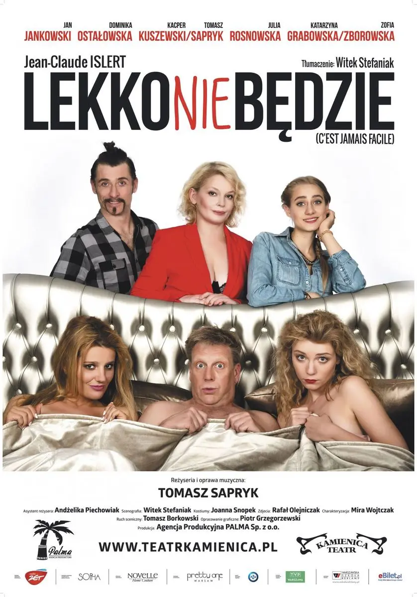 Plakat spektaklu "Lekko nie będzie"