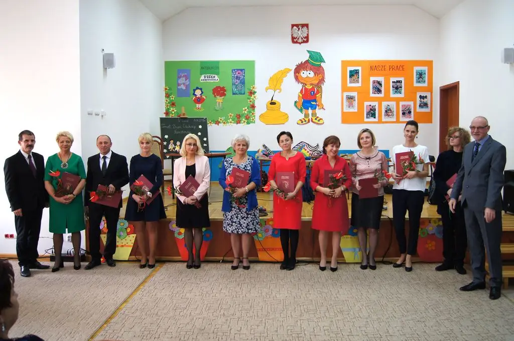 Nauczyciele podczas gali wręczenia nagród w Gminie Bolesławiec