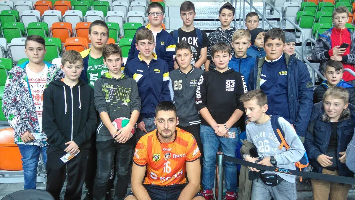 Młodzi siatkarze BTS-u na meczu PlusLigi: Cuprum Lubin vs Cerrad Czarni Radom