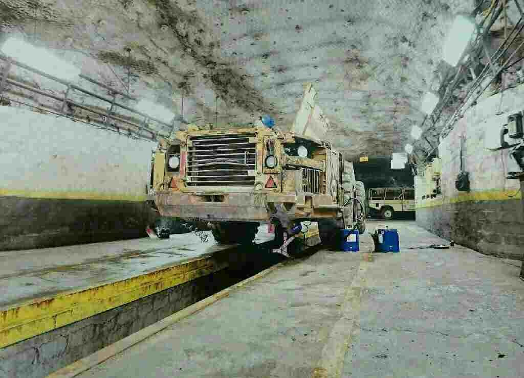 Miejsce w kopalni Rudna, gdzie doszło do zawalenia ziemi