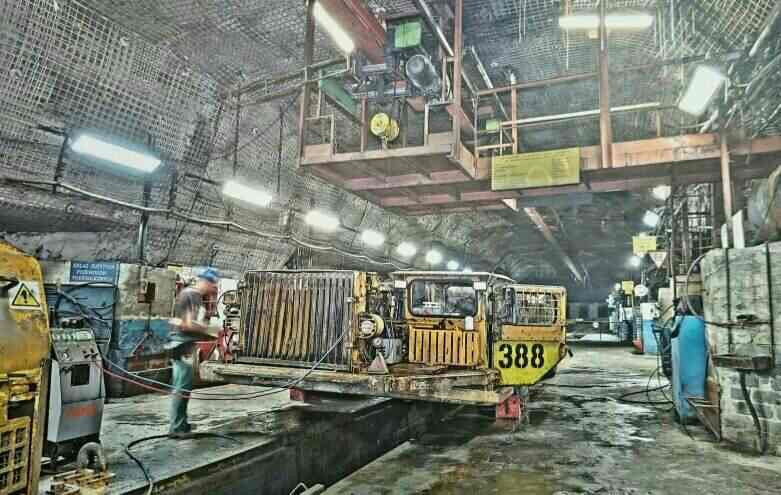 Miejsce w kopalni Rudna, gdzie doszło do zawalenia ziemi