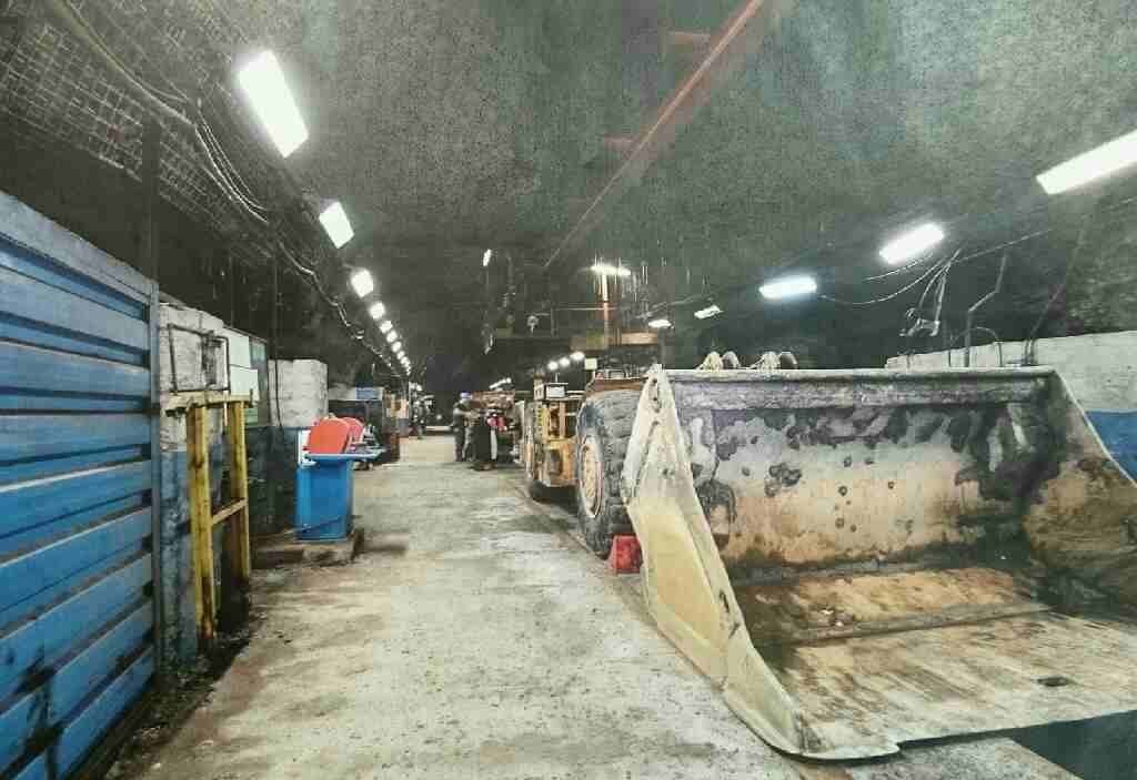 Miejsce w kopalni Rudna, gdzie doszło do zawalenia ziemi