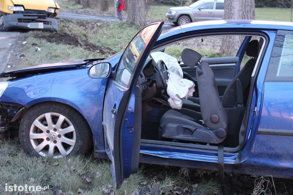 Zderzenie lawety z osobówką