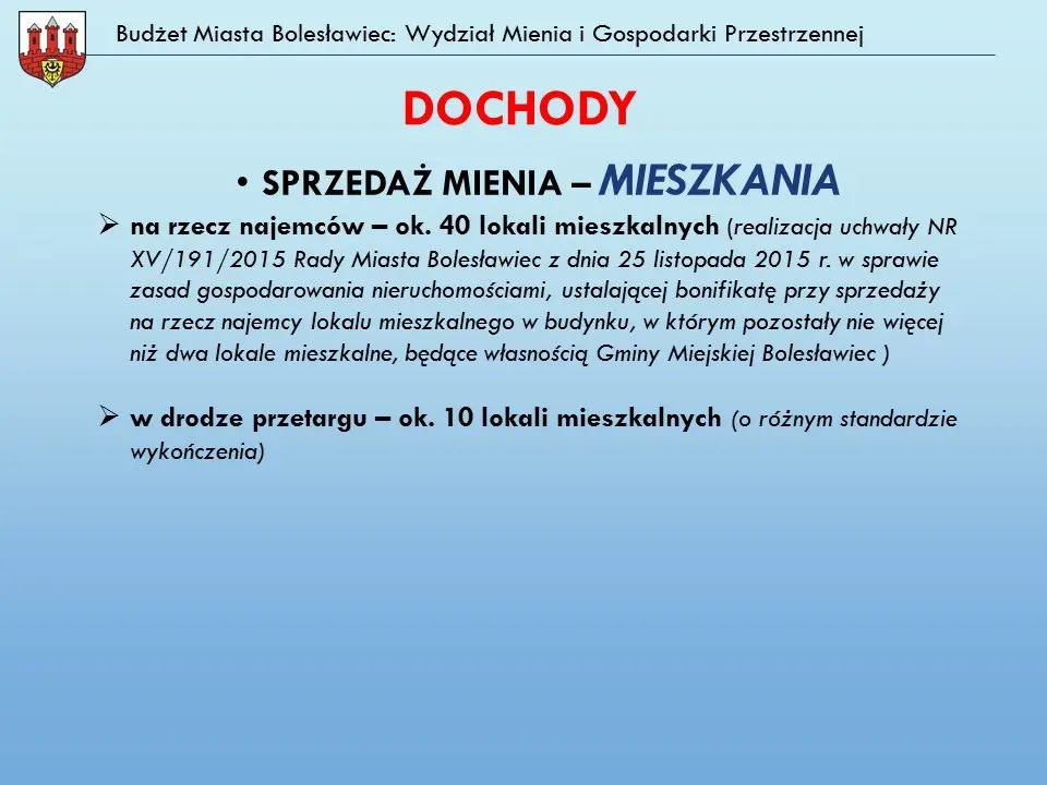 Przyszłoroczny budżet Bolesławca uchwalony