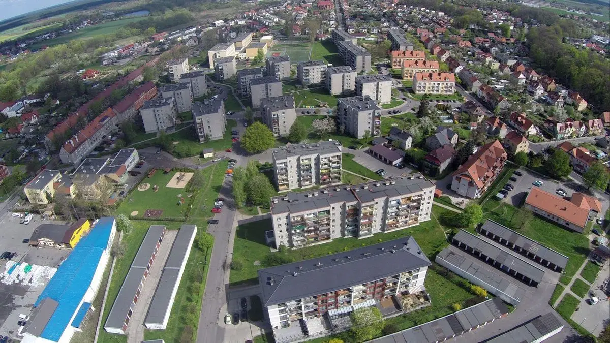 Zdjęcia Bolesławca z lotu ptaka