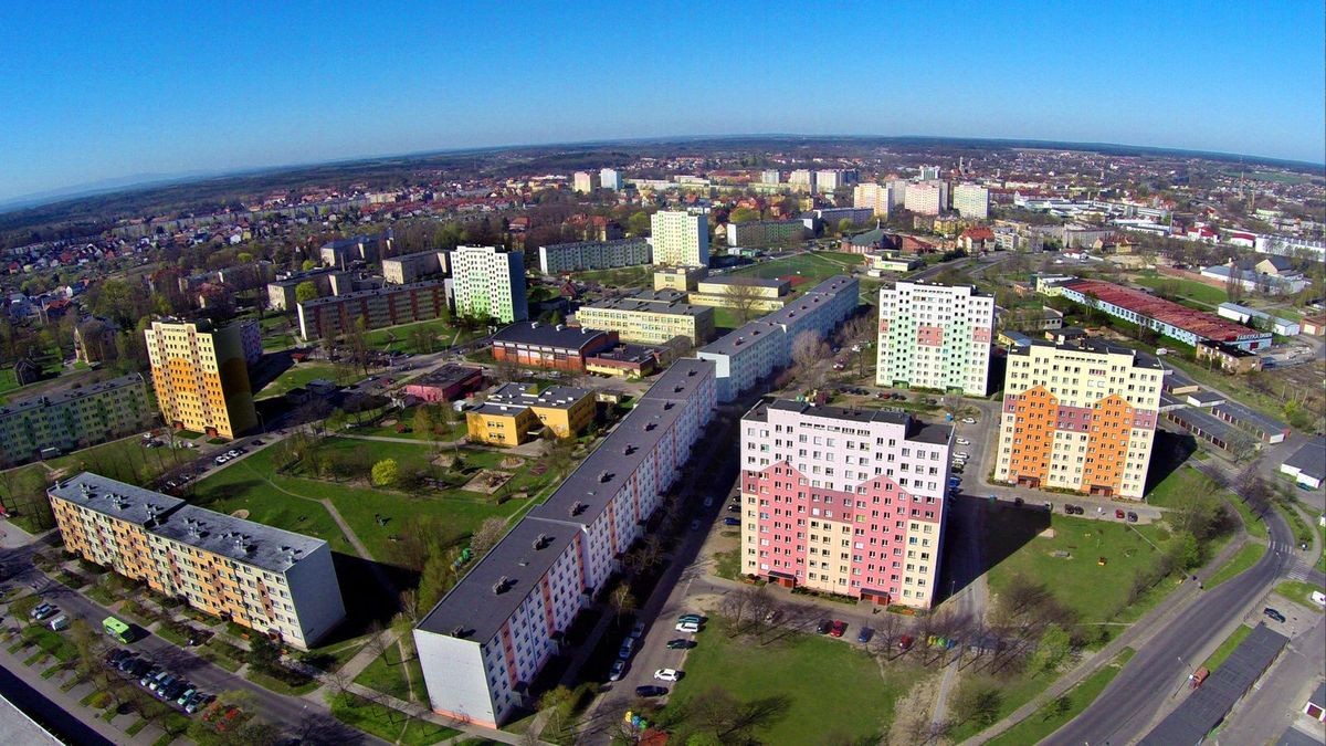 Zdjęcia Bolesławca z lotu ptaka