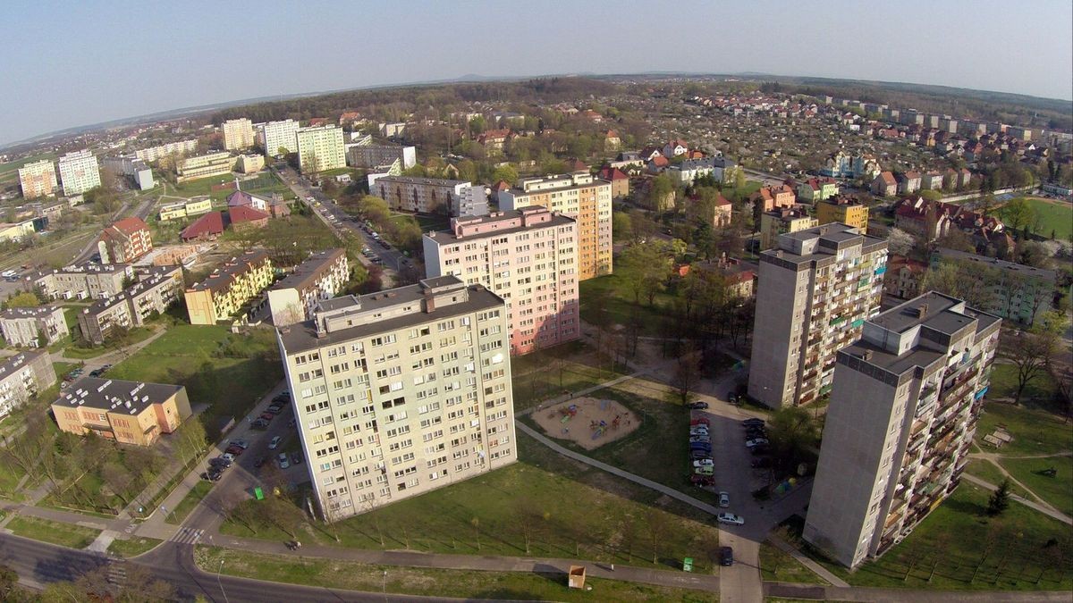 Zdjęcia Bolesławca z lotu ptaka