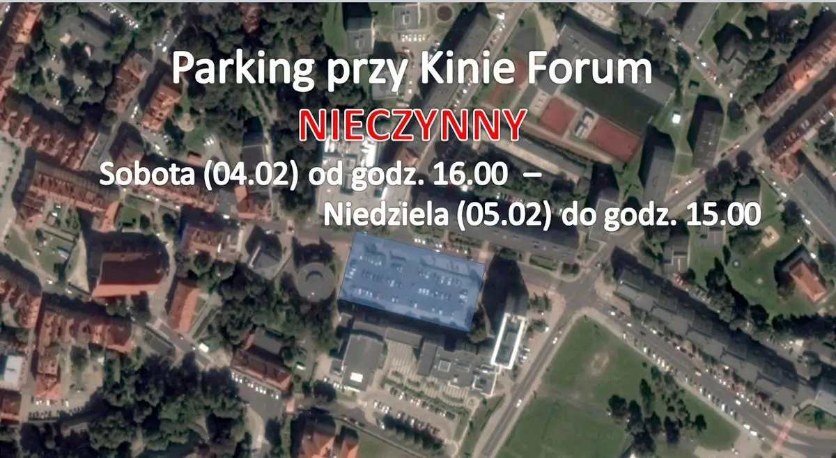 Parking przy kinie Forum będzie czasowo zamknięty