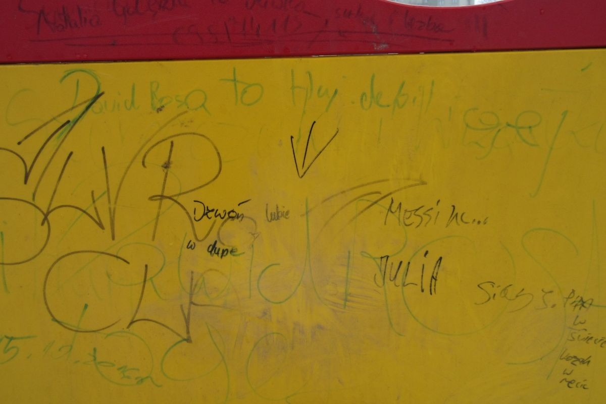 Pociąg miłości na placu zabaw przy Łukasiewicza