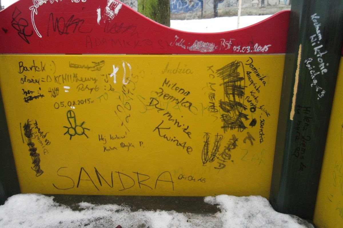 Pociąg miłości na placu zabaw przy Łukasiewicza