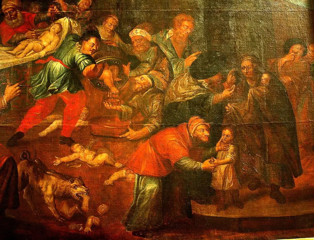 Obraz Karola de Prevot przedstawiający rzekomy mord rytualny