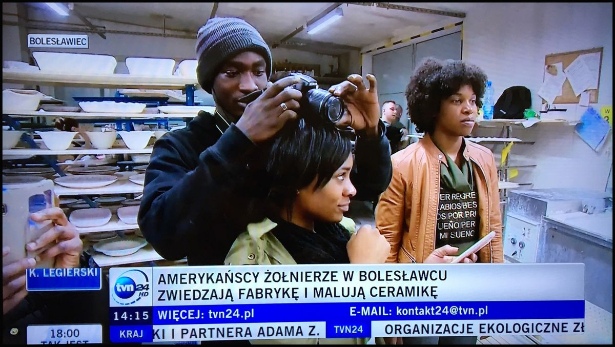 Wizyta żołnierzy amerykańskich w Ceramice Artystycznej