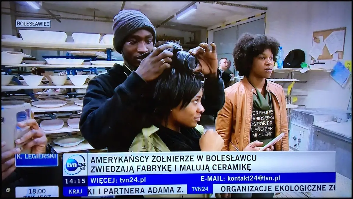 Wizyta żołnierzy amerykańskich w Ceramice Artystycznej