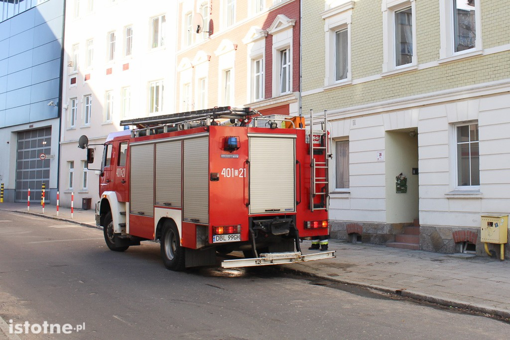 Akcja straży pożarne na Polnej