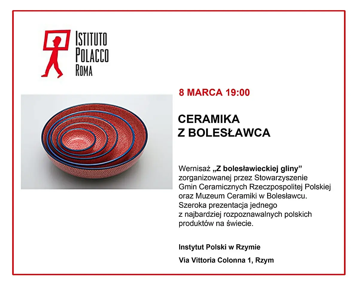 Wystawa Ceramiki Artystycznej w Rzymie w Instytucie Polskim