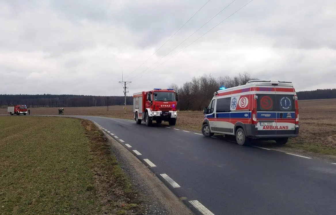 Drzewo przygniotło mężczyznę. Zabrał go śmigłowiec
