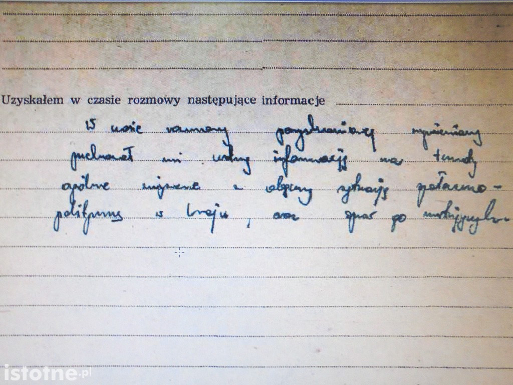 Skany dokumentacji współpracy z Tajnym Współpracownikiem Markiem