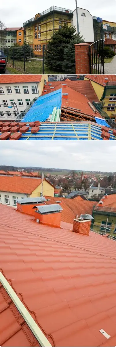Szkoła z nowym dachem