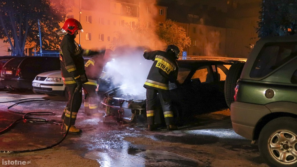 Pożar auta przy ul. Piotra i Pawła