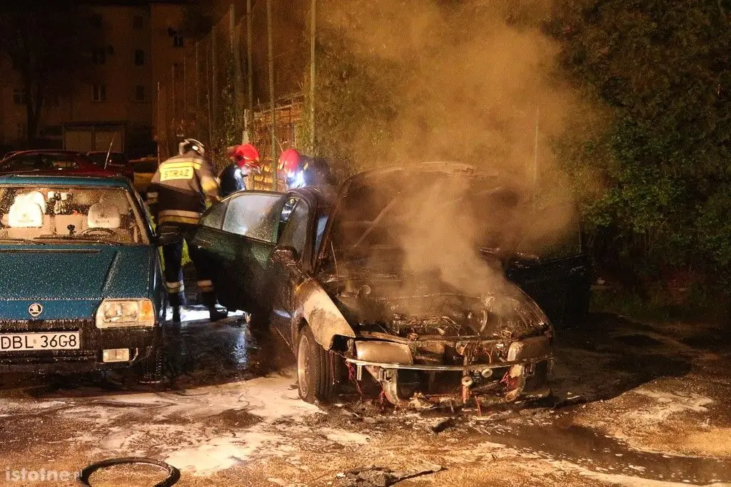 Pożar auta przy ul. Piotra i Pawła