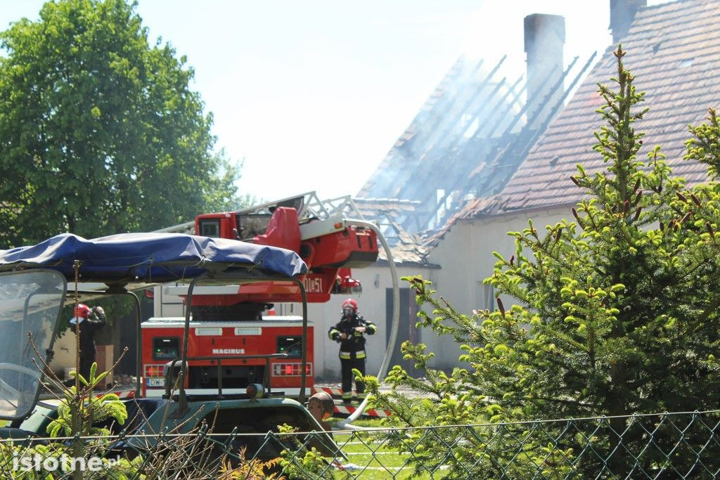 Pożar domu w Krzyżowej