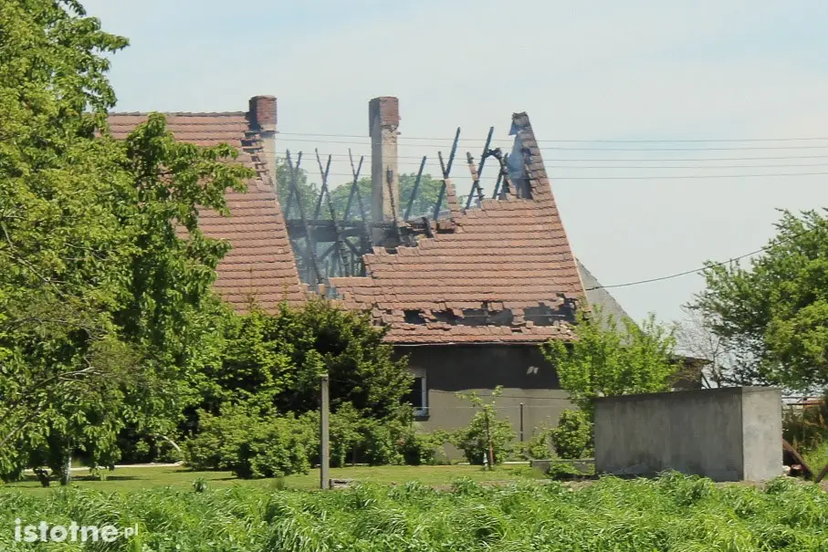 Pożar domu w Krzyżowej