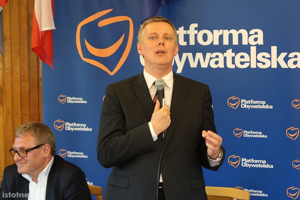 Spotkanie z przedstawicielami Platformy Obywatelskiej: Tomaszem Siemoniakiem, byłym szefem MON, posłanką Elżbietą Gapińską i posłem Grzegorzem Furgą