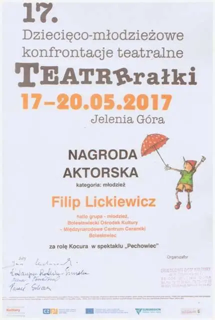 Dominika Klecha i Filip Lickiewicz z pracowni BOK – MCC laureatami konfrontacji teatralnych