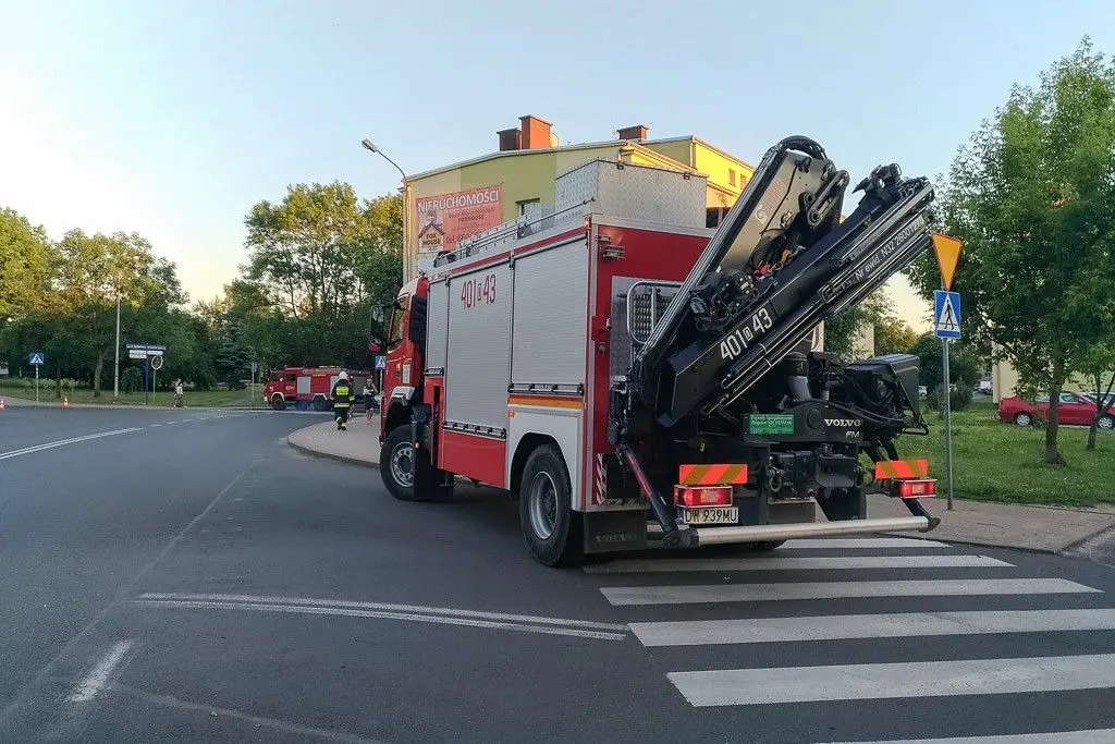 Fire Service Operation Near the Stadium. Gas Is Leaking