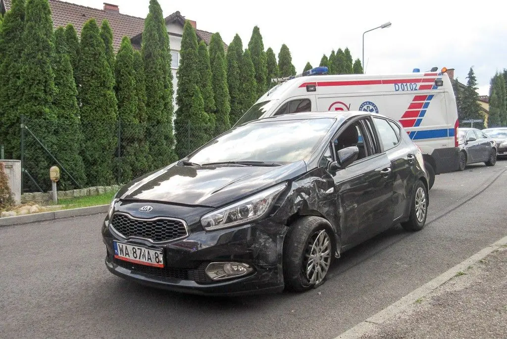Jedno z aut, które brały udział w wypadku