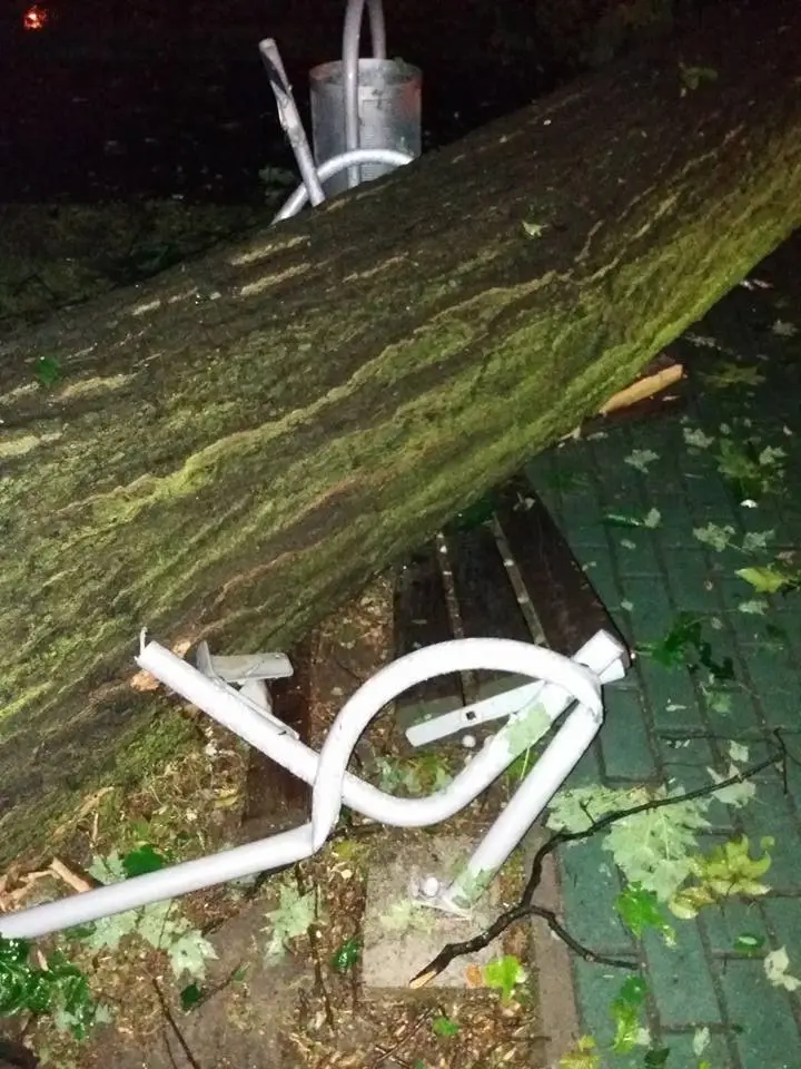 Nawałnica zniszczyła plac zabaw w Parku Miejskim