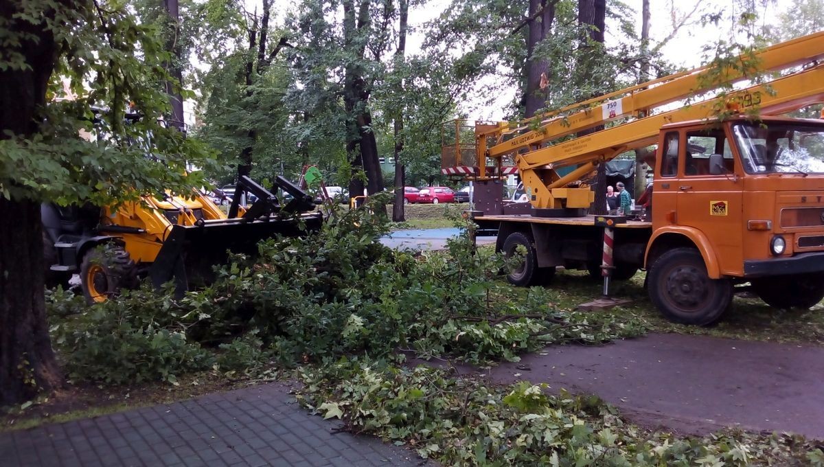 Służby sprzątają po nawałnicy