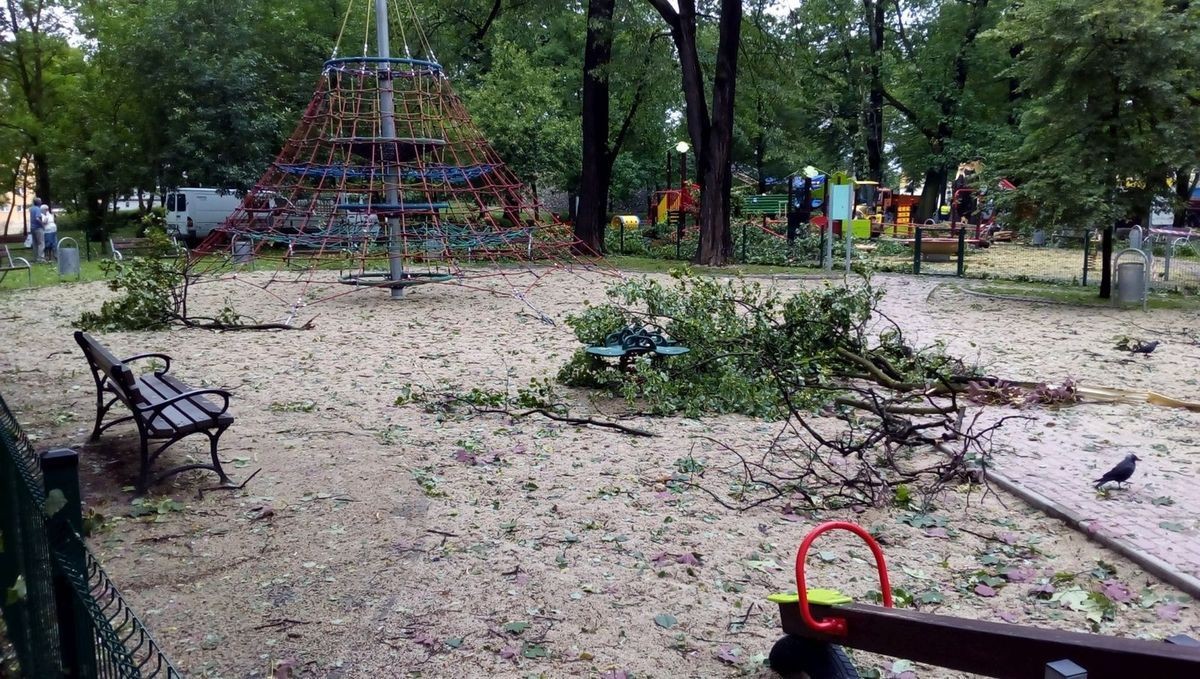 Służby sprzątają po nawałnicy