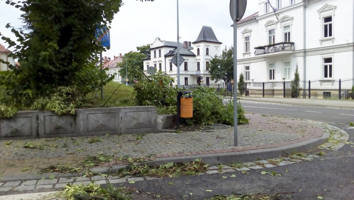 Służby sprzątają po nawałnicy