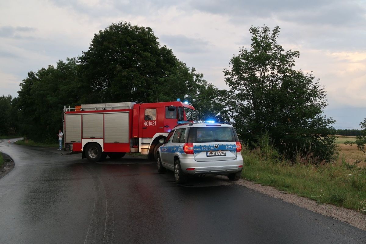 Niebezpieczna substancja na drodze