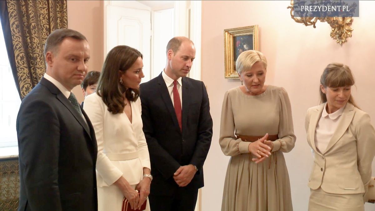 Agata Duda podarowała parze książęcej ceramikę z Bolesławca