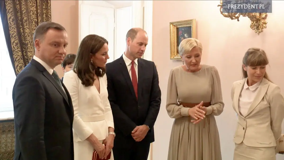 Agata Duda podarowała parze książęcej ceramikę z Bolesławca