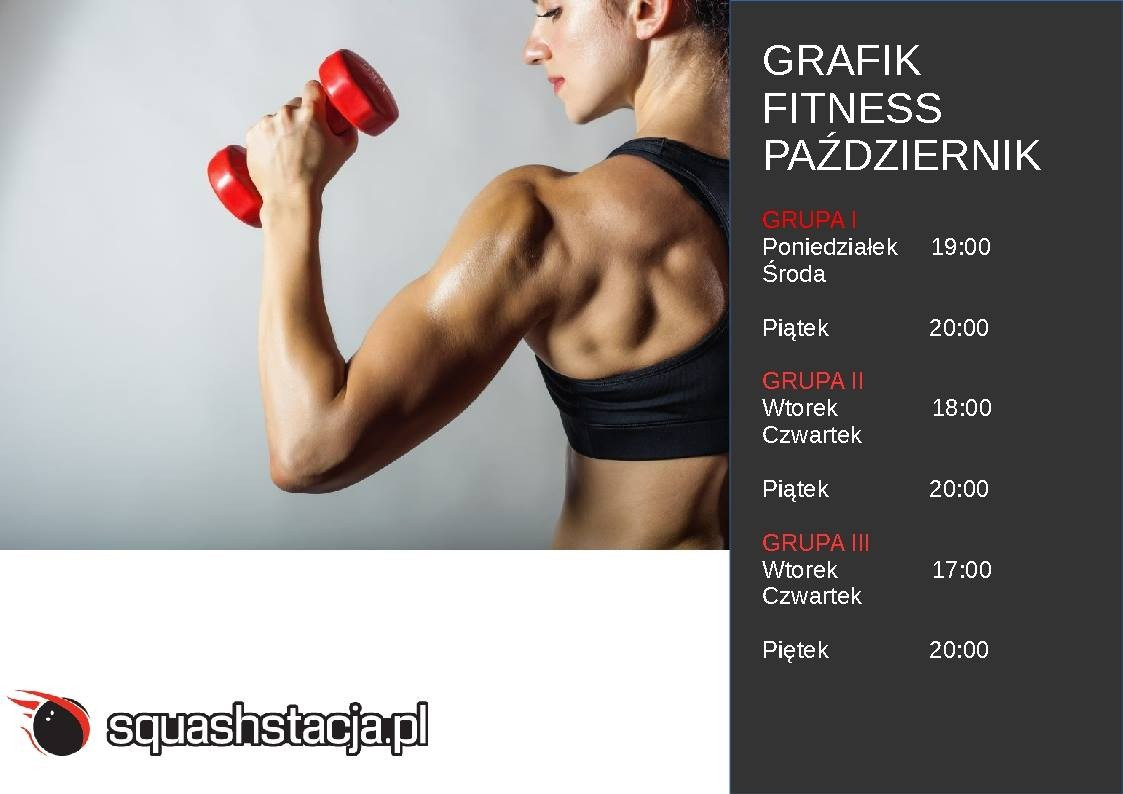 Grafik nowej grupy fitness - październik