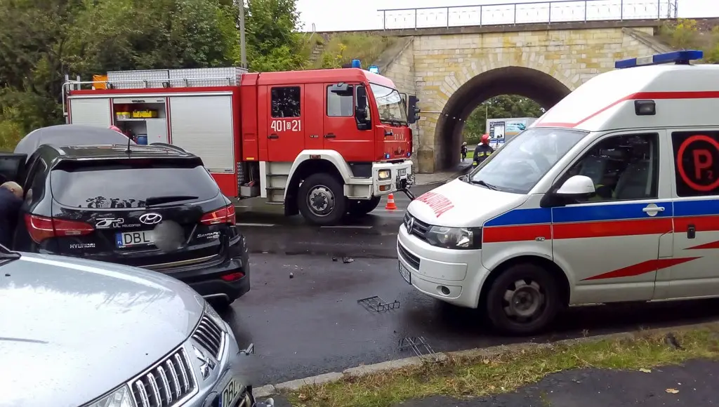 Wóz strażacki zderzył się z Hyundaiem