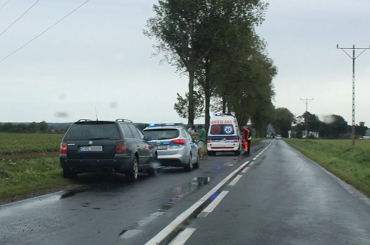 Auto w rowie koło Warty Bolesławieckiej