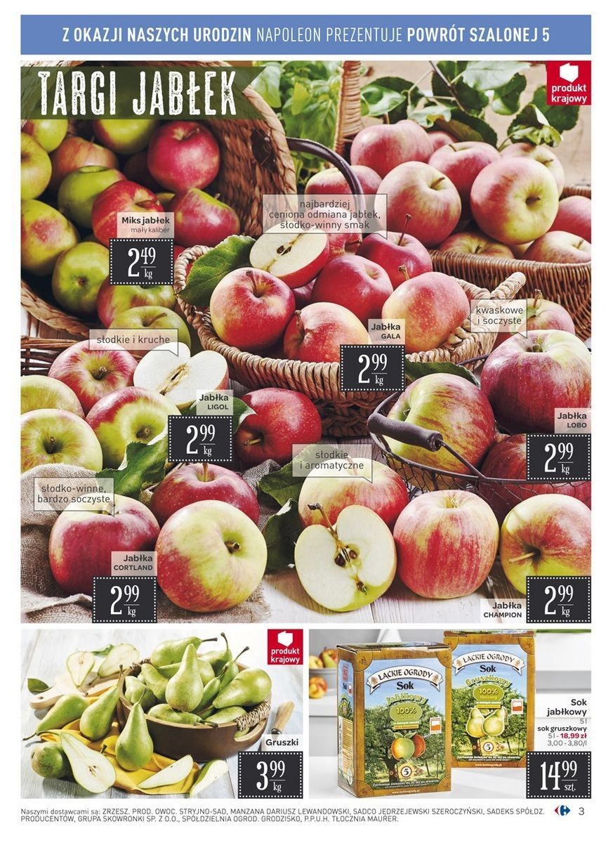 Gazetka Carrefour, wybrane pozycje 4-9 października 2017 roku