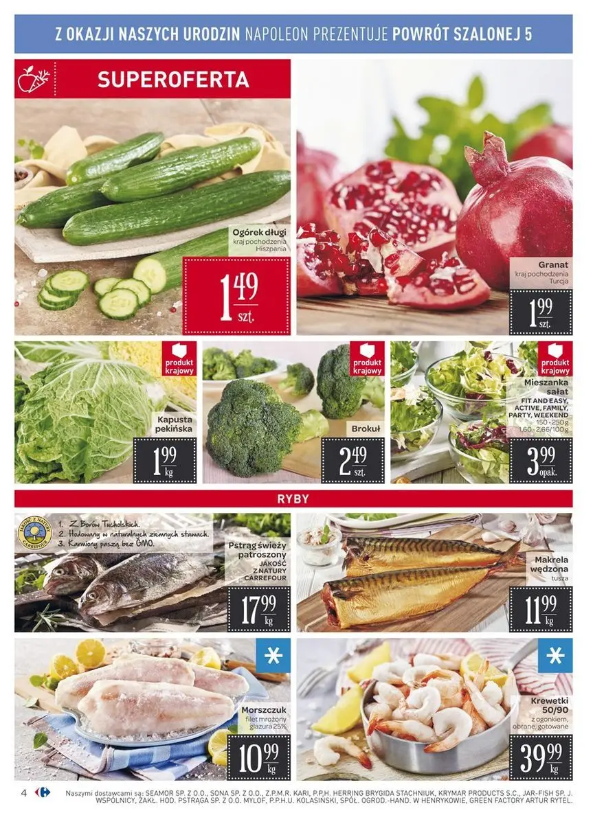 Gazetka Carrefour, wybrane pozycje 4-9 października 2017 roku