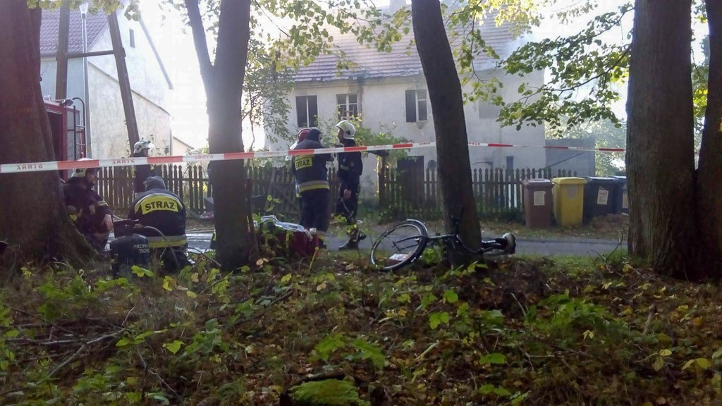 Pożar budynku w Jurkowie – jedna osoba ciężko ranna