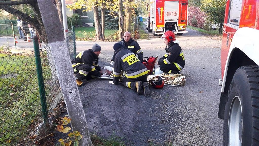 Pożar w Jurkowie – zdjęcia druhów z Raciborowic i Warty Bolesławieckiej