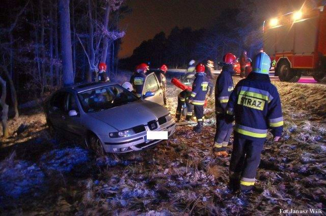 Wypadek pod Trzebieniem. Jedna osoba ranna