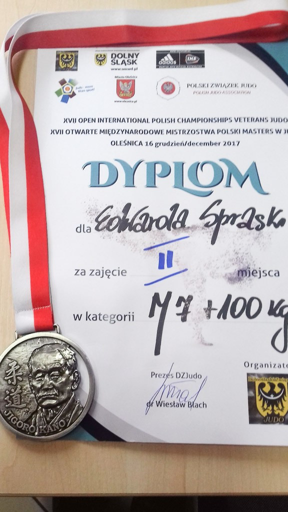 Edward Spraski srebrnym medalistą Mistrzostw Polski w judo