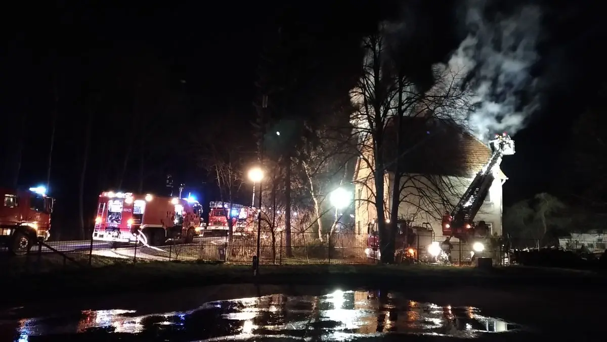 Pożar przy ul. II Armii Wojska Polskiego w Bolesławcu