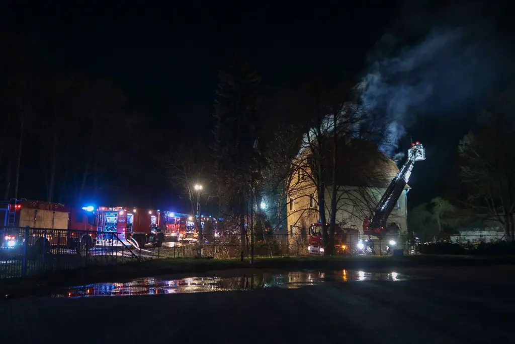 Pożar przy ul. II Armii Wojska Polskiego w Bolesławcu